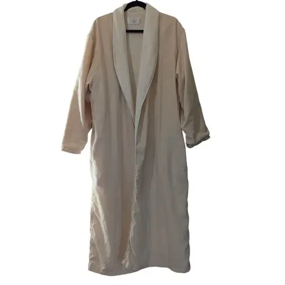 Ritz Carlton Spa Half Moon Bay Bath Robe L/XL Tan Vintage Shawl Collar W/ Belt U - Picture 1 of 13